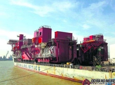 吉寶船廠海工模塊滾裝上船