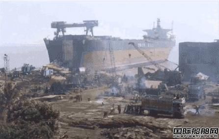 印度廢鋼船市場拆船價格繼續下跌