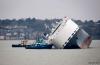 目前“Hoegh Osaka”號汽車運輸船目前已擱淺在索倫特
