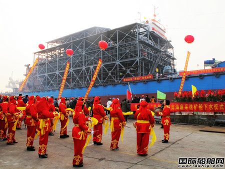 我國首艘濱海采礦船“泰鑫1”號下水
