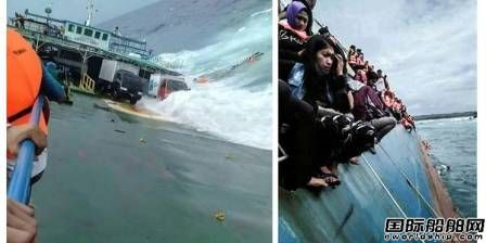 印尼一車客渡船進水致34人死亡
