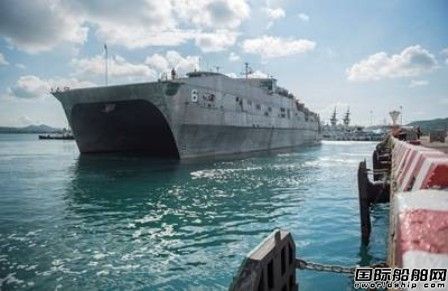 美國海軍“Burlington”號遠征快速運輸艦通過驗收試驗