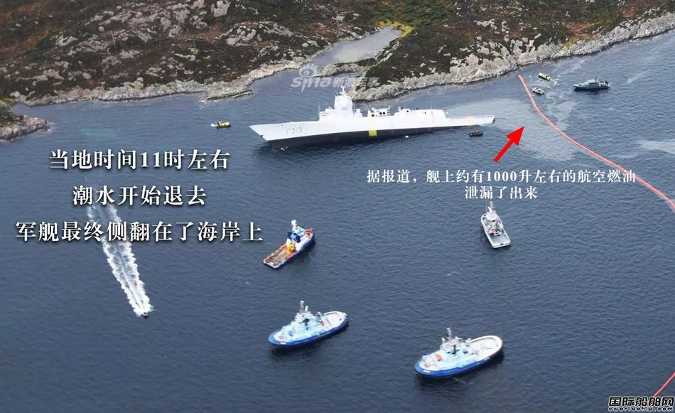 挪威海軍護衛艦撞船事故圖解