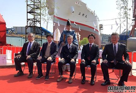 日本三浦造船舉行新臺馬輪龍骨安放儀式