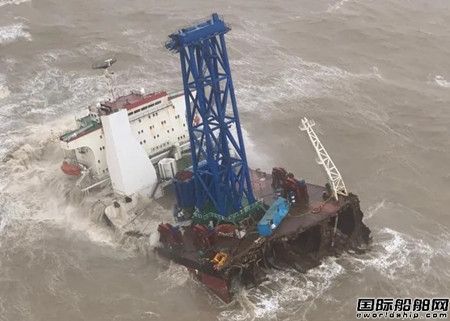 27人失蹤！一艘風電施工船遭遇臺風船身斷裂