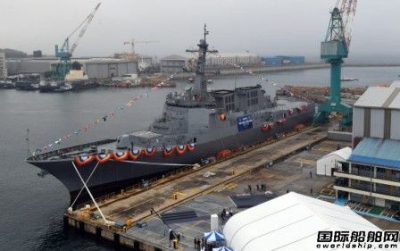 現代重工建造新一代宙斯盾驅逐艦首艦下水