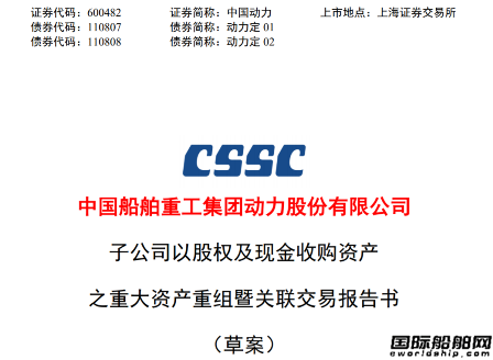 226億！中國船舶集團整合船機業(yè)務(wù)