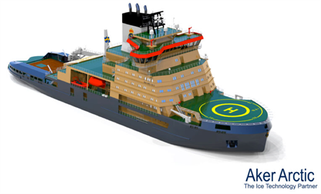Aker Arctic設計新一代破冰船研制進入新階段