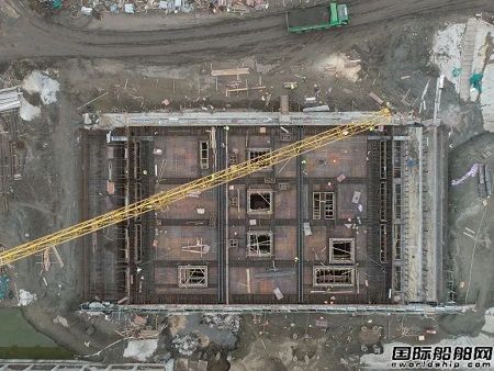 長興造船基地二期工程2號船塢基礎(chǔ)施工取得新突破