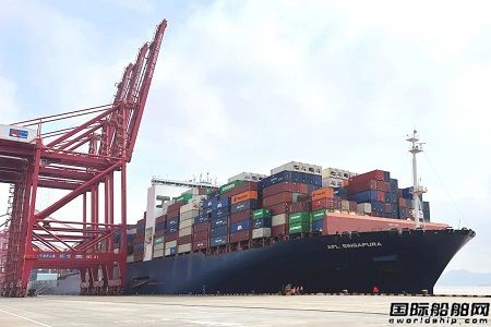 達飛“APL SINGAPURA”輪岸電測試在寧波舟山港圓滿完成