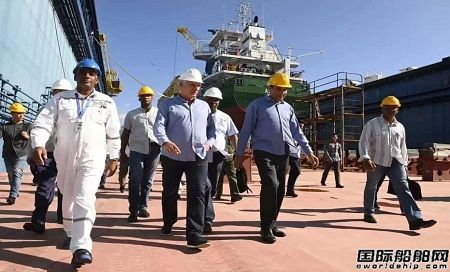 古巴國家主席視察！華潤大東建造加勒比地區最大浮船塢投產