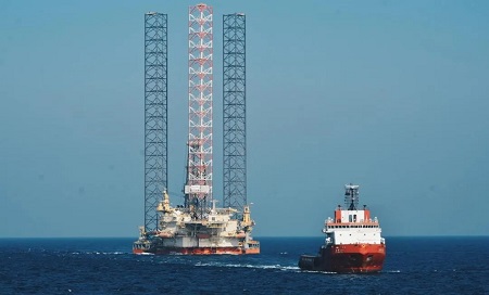 中海油服租賃“海洋石油945”平臺東疆順利報關入區