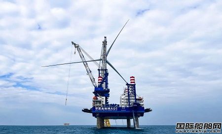 “華夏金租神大01”號創國內超大容量風機最快吊裝紀錄