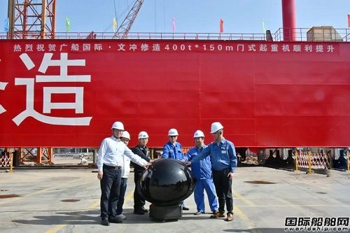 助力產品結構轉型！文沖修造400噸龍門吊啟動提升