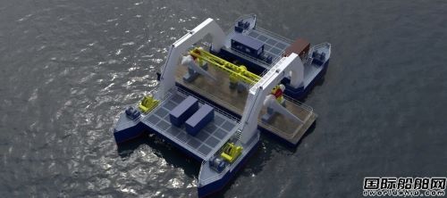 HydroWing開發新型四船體駁船服務潮汐能技術