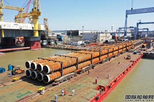 10批6萬噸！廣東中遠海運重工承接海上油氣平臺鋼樁項目全部交付