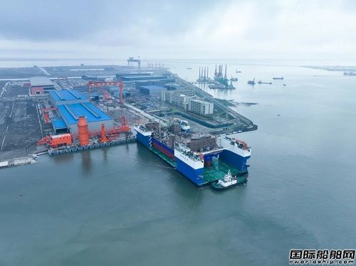 大津重工為天津港航建造1800噸海上風電施工平臺吉水
