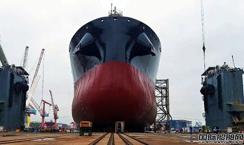 廣船國際為國銀金租建造第四艘新型綠色成品油船下水