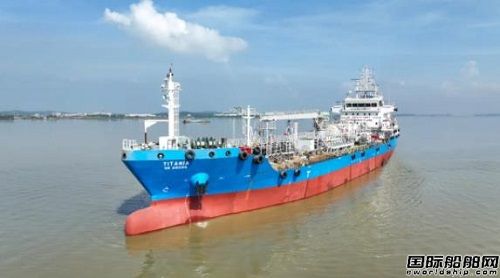 航通船業(yè)建造7999噸雙燃料加油船完成油氣二合一試航