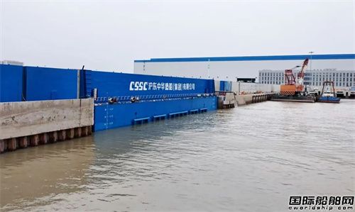 中船長興二期基地1號船塢建設進入最后沖刺