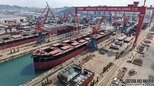北海造船為CMB建造21萬噸氨預留散貨船出塢
