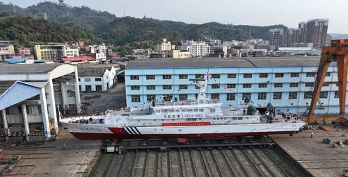 全國海事系統首制60米級高速巡邏船下水