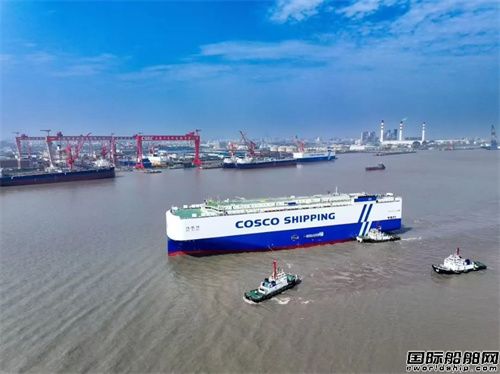 外高橋造船為中信金租建造第二艘汽車運輸船完成試航