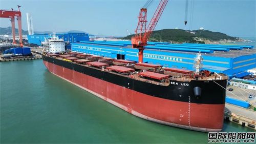 招商工業青島船廠82000噸散貨船4號船完成發電機動車