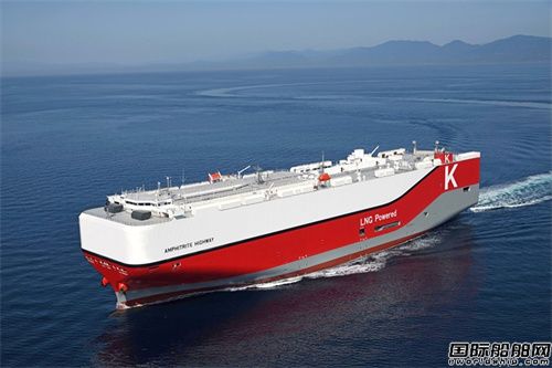 今治造船交付川崎汽船7000車位雙燃料汽車運輸船