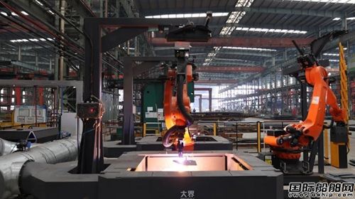 大界坡口切割機器人+海寶等離子方案在中船澄西成功投產